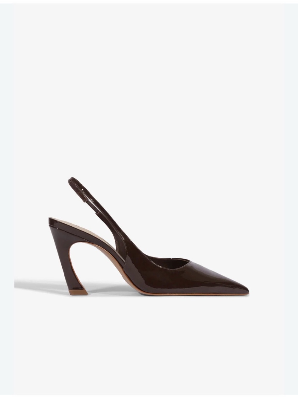 Schutz Lexi Sling back Kitten heel| Pointed Slingback Chestnut Patent| Size 7.5